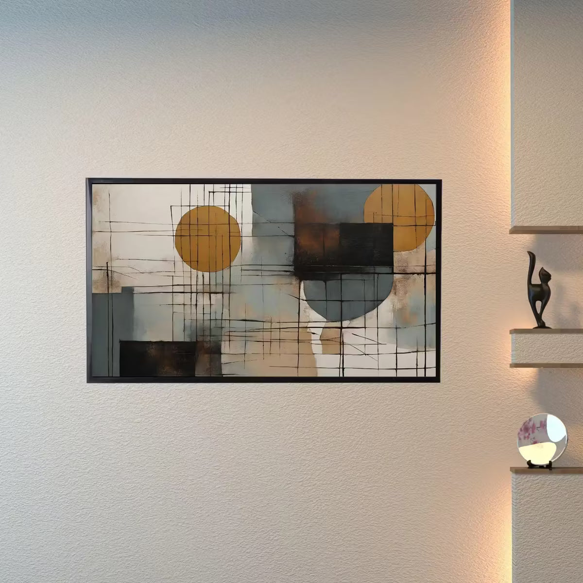 Geometric Abstract Art For Frame TV. Wabi Sabi Decor. Mid Century Modern and Japandi Wall Art Inspiration. Instant Download – Frame TV  Art