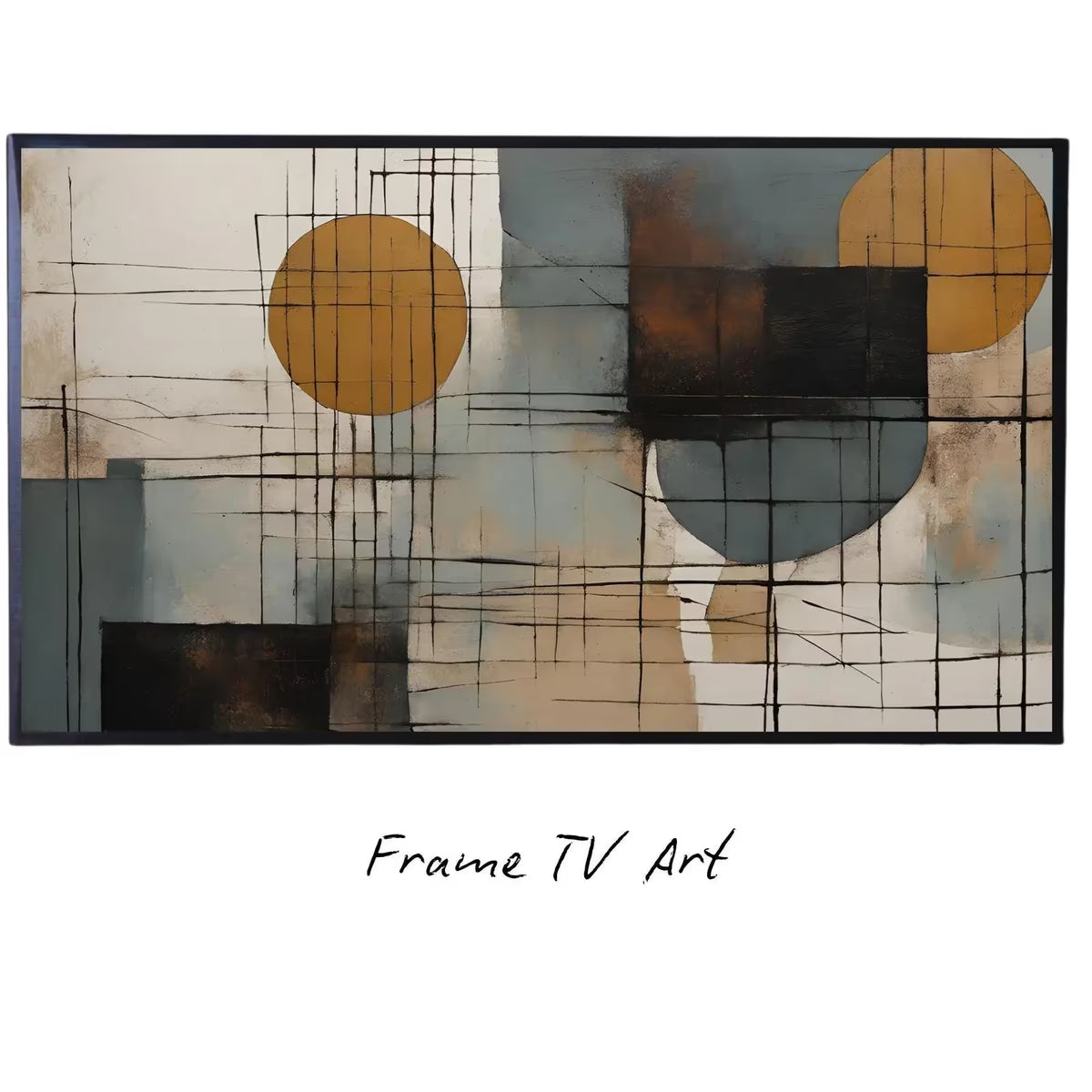 Geometric Abstract Art For Frame TV. Wabi Sabi Decor. Mid Century Modern and Japandi Wall Art Inspiration. Instant Download – Frame TV  Art