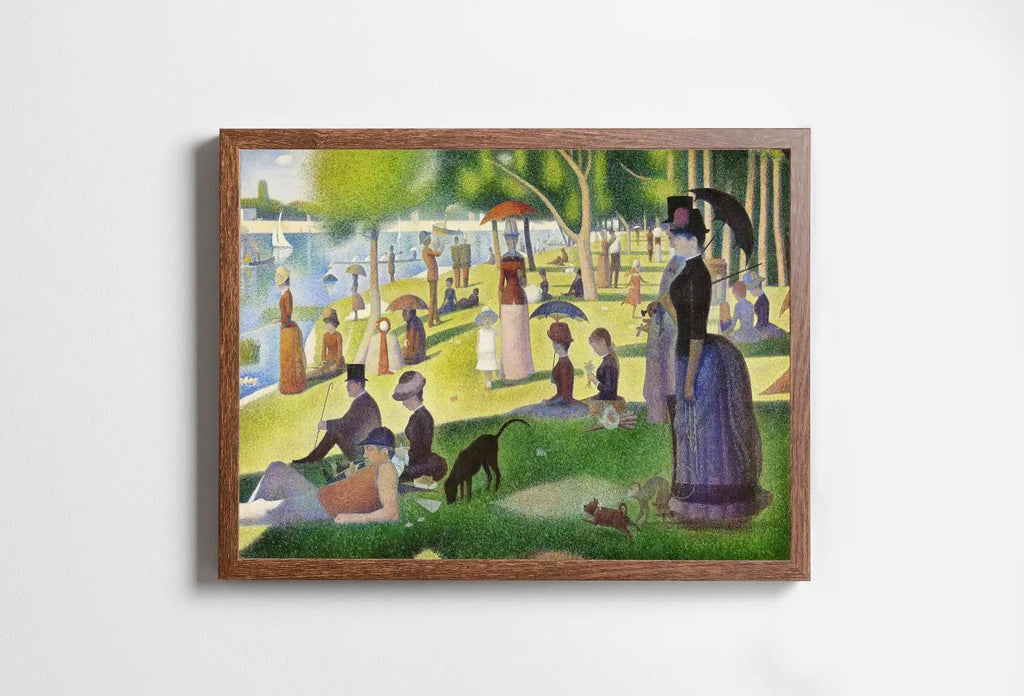 Included artwork preview showing first selection of artworks from Georges Seurat Sunday Park Landscape Painting Famous Printable Art Print. Instant Download Georges Seurat Print Vintage Art Digital Download.