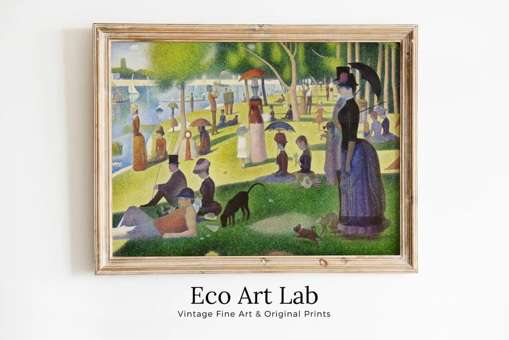 Georges Seurat Sunday Park Landscape Painting Famous Printable Art Print. Instant Download Georges Seurat Print Vintage Art  – Printable Wall Art