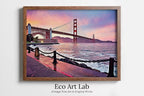 Golden Gate Bridge, San Francisco California Art. Colorful Digital Painting Downloadable Art. California Landscape San Francisco Art Print – Printable Wall Art