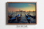 Framed view of Gondolas in Venice City Landscape Painting. Printable Wall Art. Digital Art Venice Print Instant Download. Home or Office Decor Italy Poster – printable wall art digital download.