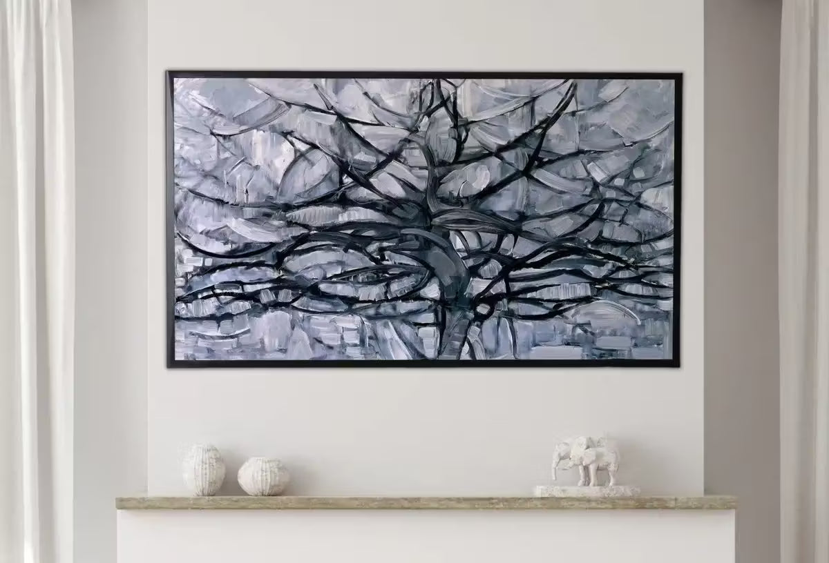 Gray Tree Vintage Famous Painting Abstract Samsung