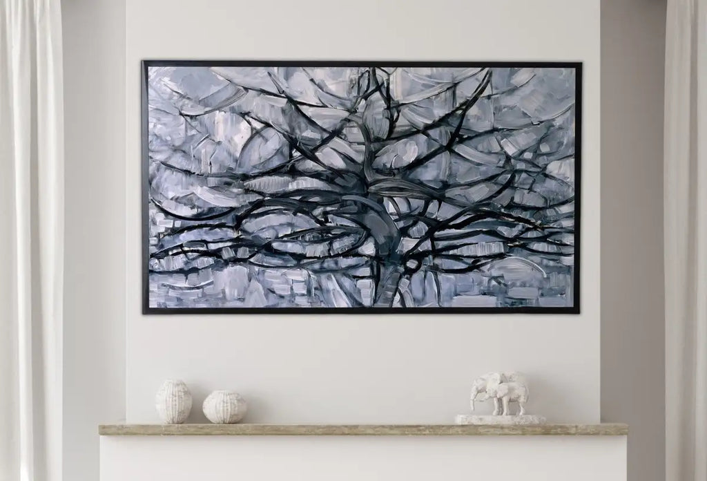 Gray Tree Vintage Famous Painting Abstract Samsung Frame TV Art. Abstract Nature Art Samsung TV. Digital Download for Samsung Frame TV Art – Frame TV Digital Download Art – Digital Download