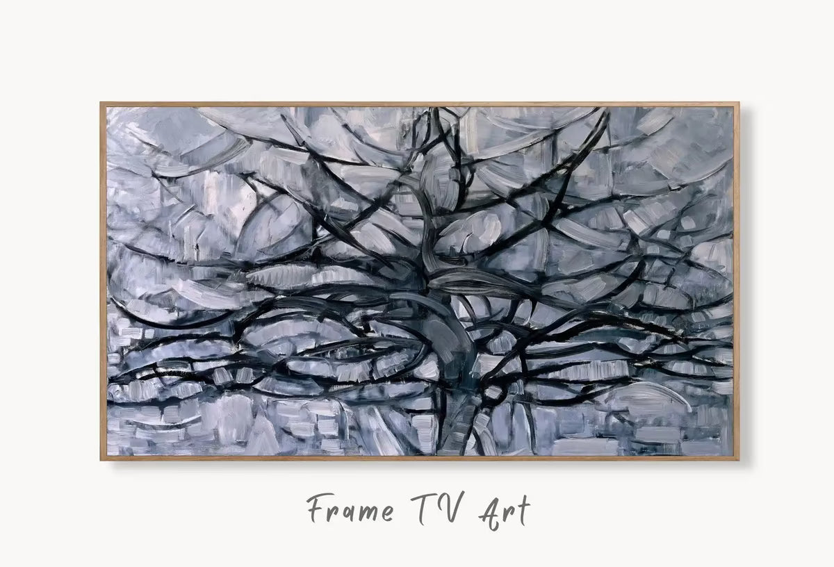 Gray Tree Vintage Famous Painting Abstract Samsung