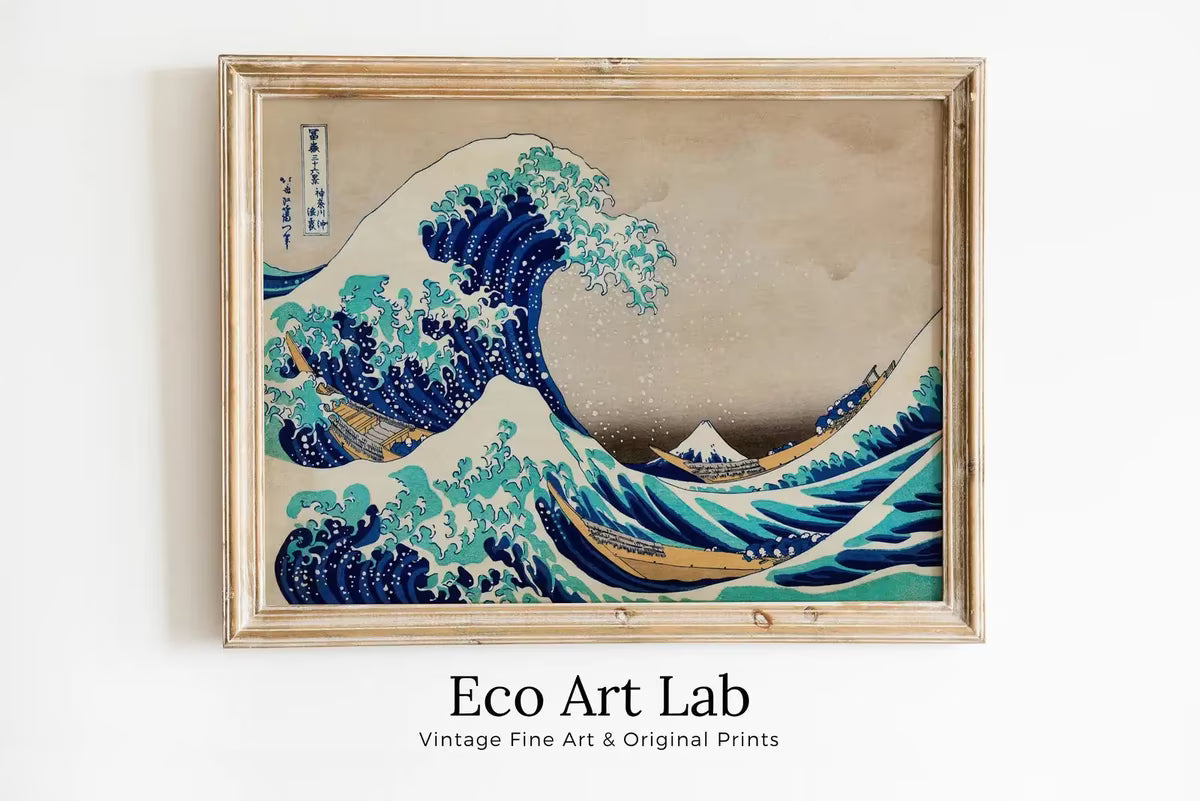 Great Wave off Kanagawa Famous Japanese Painting Vintage Wall Art Printable Poster. 19th Century Japanese Vintage Wall Art. Japanese Wave – Printable Wall Art