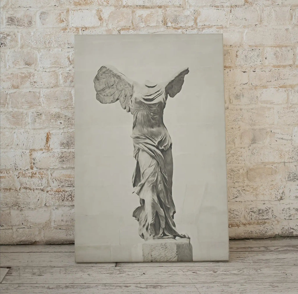 Second included artwork preview from Greek Mythology Winged Victory of Samothrace Printable Wall Art. Greek Sculpture Decor, Aesthetic Minimalist Decor Greek Goddess Statue. featuring various scenes.