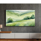 Green Countryside Art For Samsung Frame TV I Minimalist Nature Decor For Frame TV I Watercolor Wall Design For Modern Spaces – Frame TV Digital Download Art – Digital Download