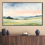 Green Countryside Landscape Art. Frame TV 4K Decor. Minimalist Design Wall Art. – Frame TV  Art