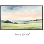 Green Countryside Landscape Art. Frame TV 4K Decor. Minimalist Design Wall Art. – Frame TV Digital Download Art – Digital Download