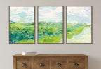 Green Fields by Vincent van Gogh. Set of 3 Prints. Printable Famous Fine Art Prints. Instant Download Vintage Painting. 3 Piece Wall Art