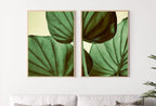 Green Tropical Leaf Set of 2 Prints. Leaf Painting Instant Download Printable Wall Art. Tropical Home Decor 2 Piece Wall Art – Printable Wall Art Set