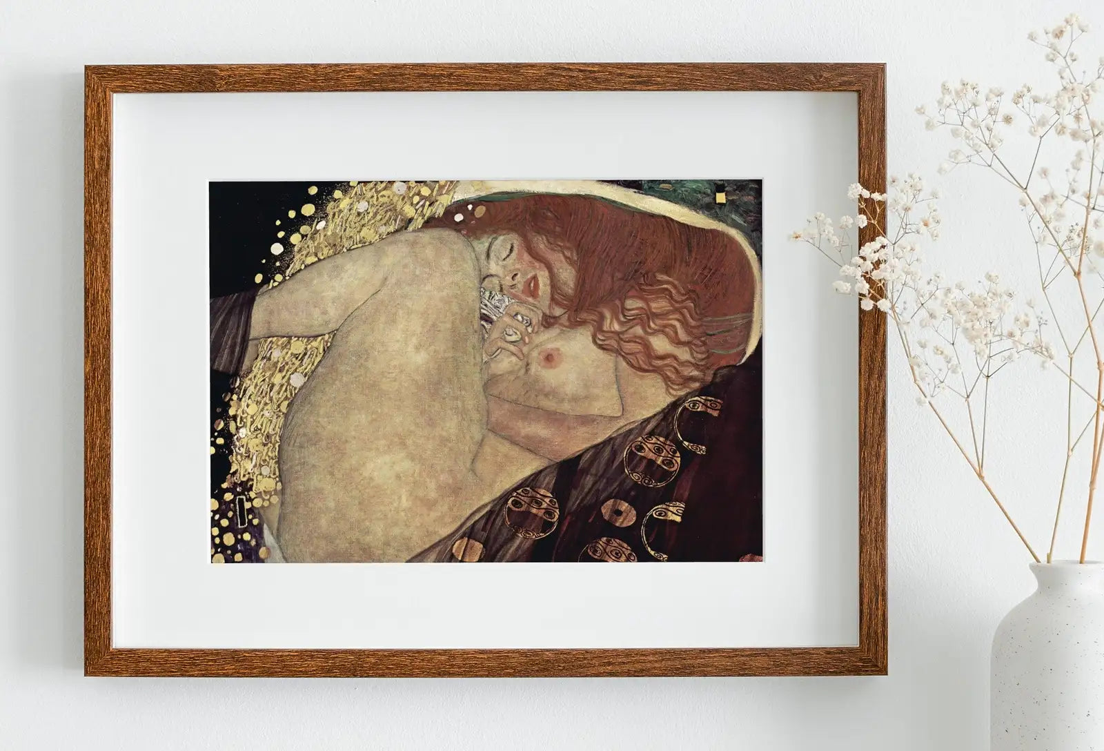 Included artwork preview showing first selection of artworks from Gustav Klimt Danae Ancient Greek Mythology Art Vintage Painting. Downloadable Famous Nude Greek Goddess Vintage Art. Klimt Printable Art.