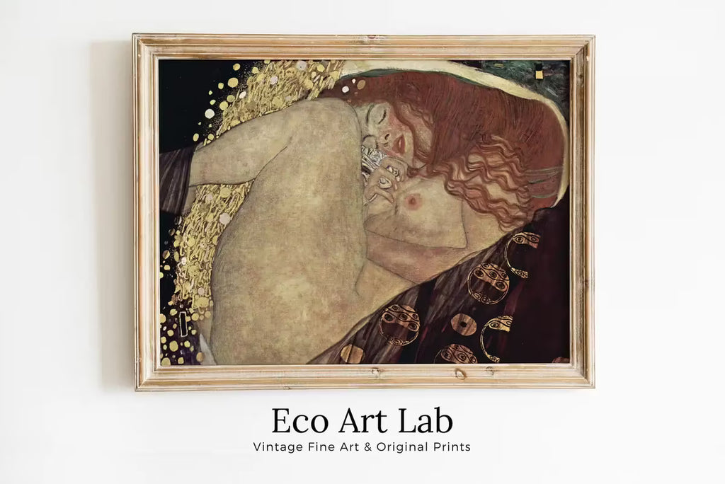 Gustav Klimt Danae Ancient Greek Mythology Art Vintage Painting. Downloadable Famous Nude Greek Goddess Vintage Art. Klimt Printable Art – Printable Wall Art