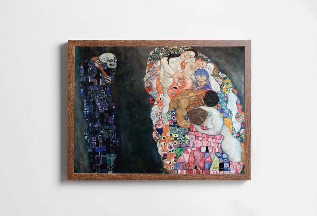 Gustav Klimt Death & Life Famous Painting Printable Wall Art. Instant Download Gustav Klimt Print. Vintage Skull Poster. Art Nouveau Print – Printable Wall Art