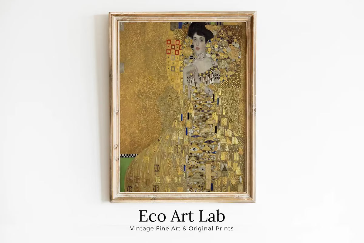 Gustav Klimt Famous Portrait of Woman Painting Printable Wall Art. Instant Download Gustav Klimt Print. Vintage Poster. Art Nouveau Print – Printable Wall Art