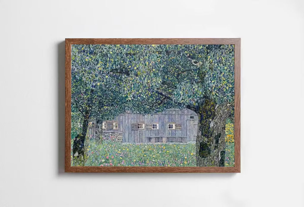Gustav Klimt Farmhouse in Austria Famous Painting Printable Wall Art. Instant Download Gustav Klimt Print. Vintage Floral Art Nouveau Print – Printable Wall Art