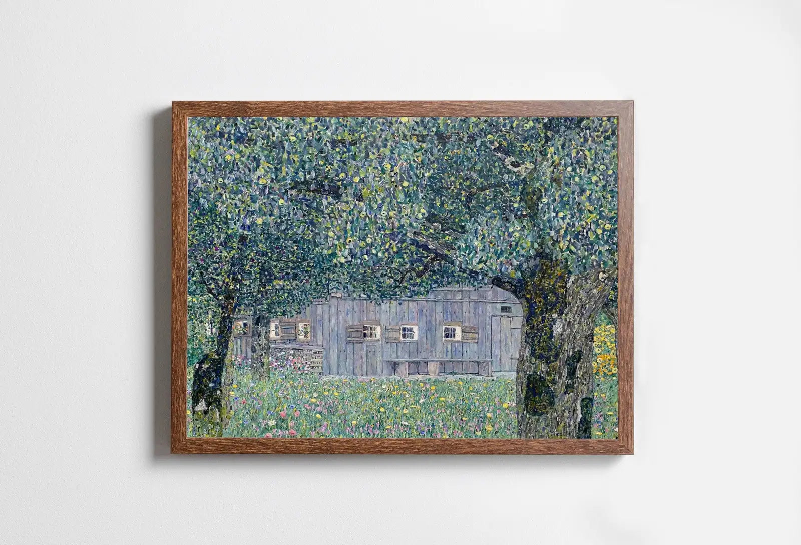 Included artwork preview showing first selection of artworks from Gustav Klimt Farmhouse in Austria Famous Painting Printable Wall Art. Instant Download Gustav Klimt Print. Vintage Floral Art Nouveau Print.