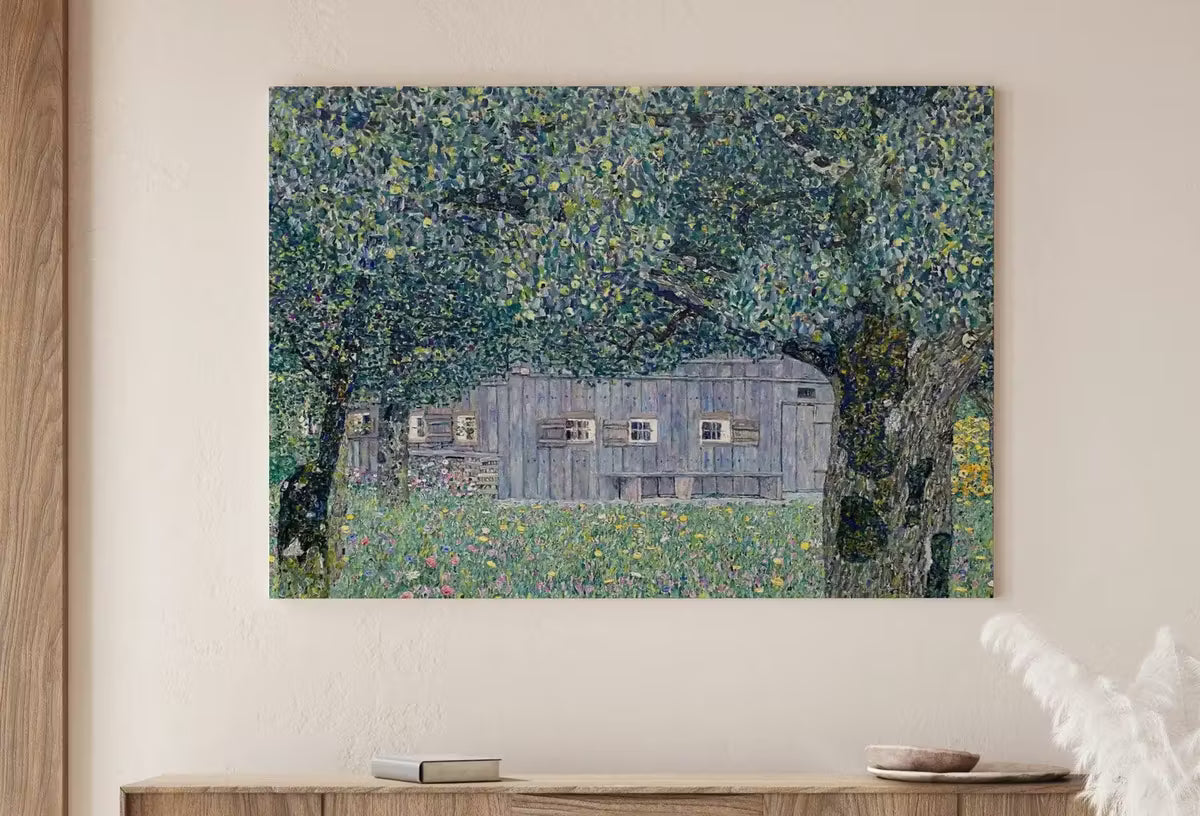 Gustav Klimt Farmhouse in Austria Famous Painting Printable Wall Art. Instant Download Gustav Klimt Print. Vintage Floral Art Nouveau Print – Printable Wall Art