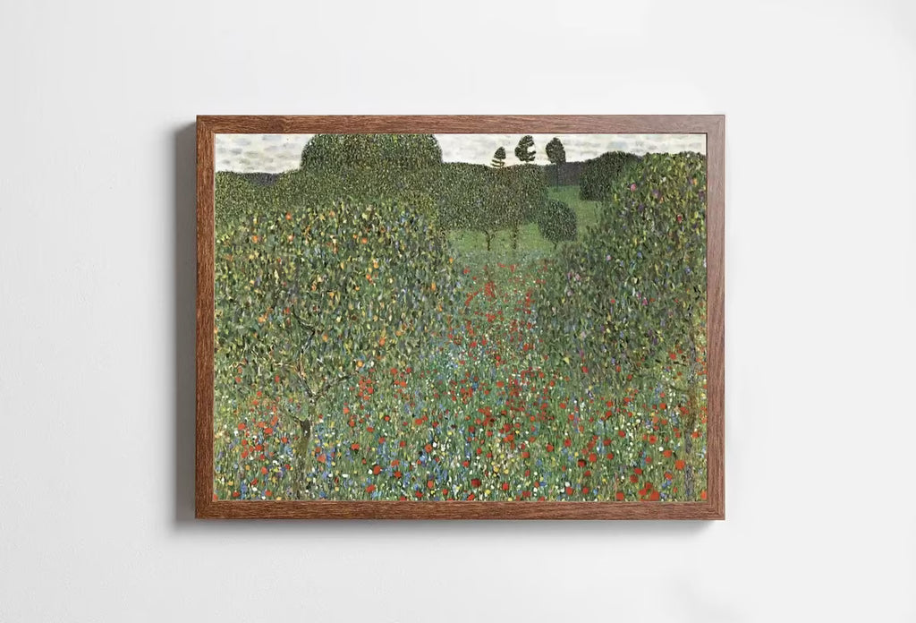 Gustav Klimt Flower Field Famous Painting Printable Wall Art. Instant Download Gustav Klimt Print. Vintage Floral Poster. Art Nouveau Print – Printable Wall Art