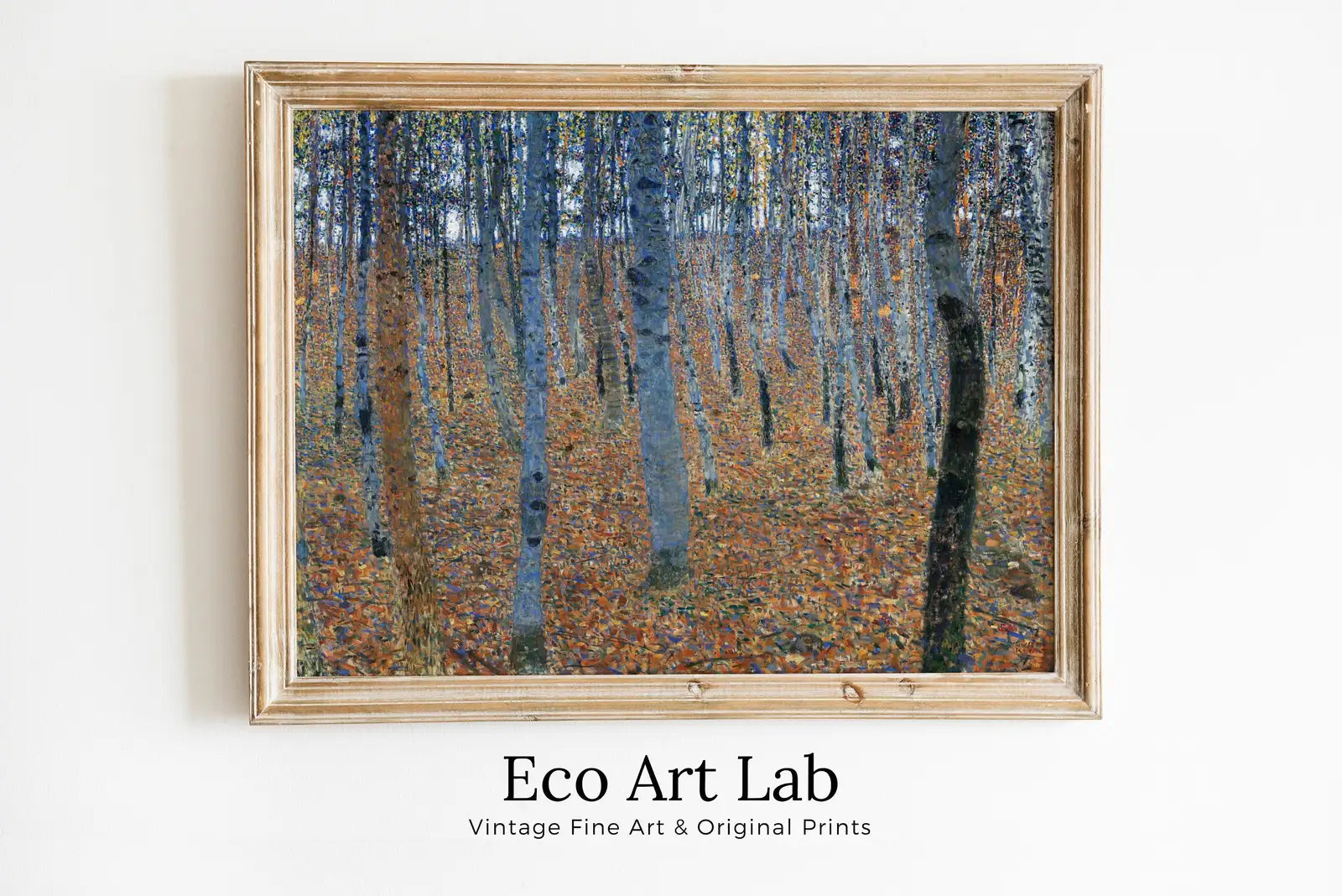 Framed view of Gustav Klimt Forest Trees Famous Painting Printable Wall Art. Instant Download Gustav Klimt Print. Vintage Nature Poster. Art Nouveau Print – printable wall art digital download.