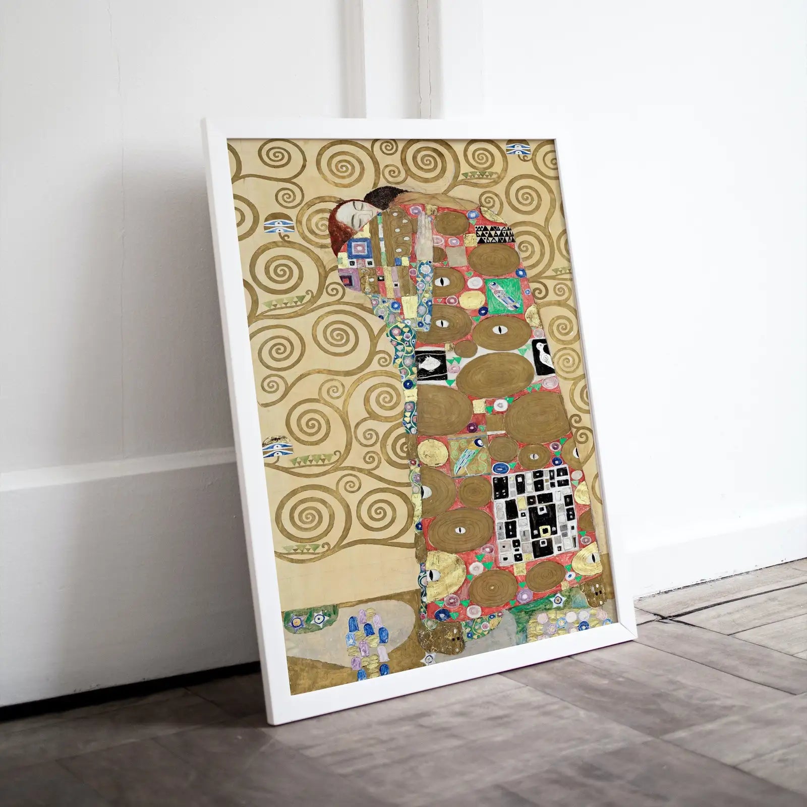Included artwork preview showing first selection of artworks from Gustav Klimt "Fulfillment" Famous Painting Printable Wall Art. Instant Download Gustav Klimt Print Vintage Romantic Poster Art Nouveau Print.