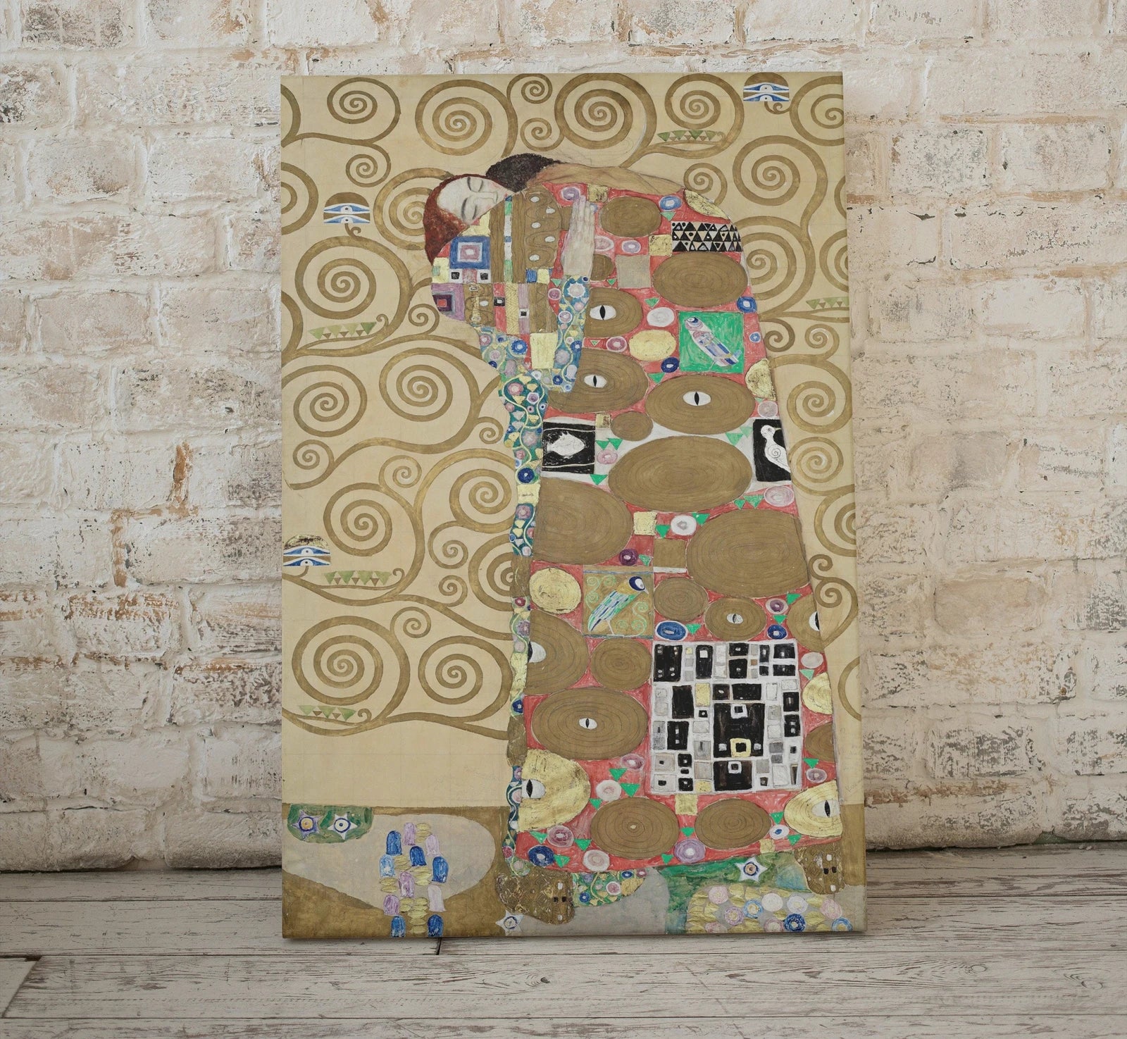 Second included artwork preview from Gustav Klimt "Fulfillment" Famous Painting Printable Wall Art. Instant Download Gustav Klimt Print Vintage Romantic Poster Art Nouveau Print featuring various scenes.