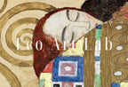 Detail view of artwork from Gustav Klimt "Fulfillment" Famous Painting Printable Wall Art. Instant Download Gustav Klimt Print Vintage Romantic Poster Art Nouveau Print. (variation 1)
