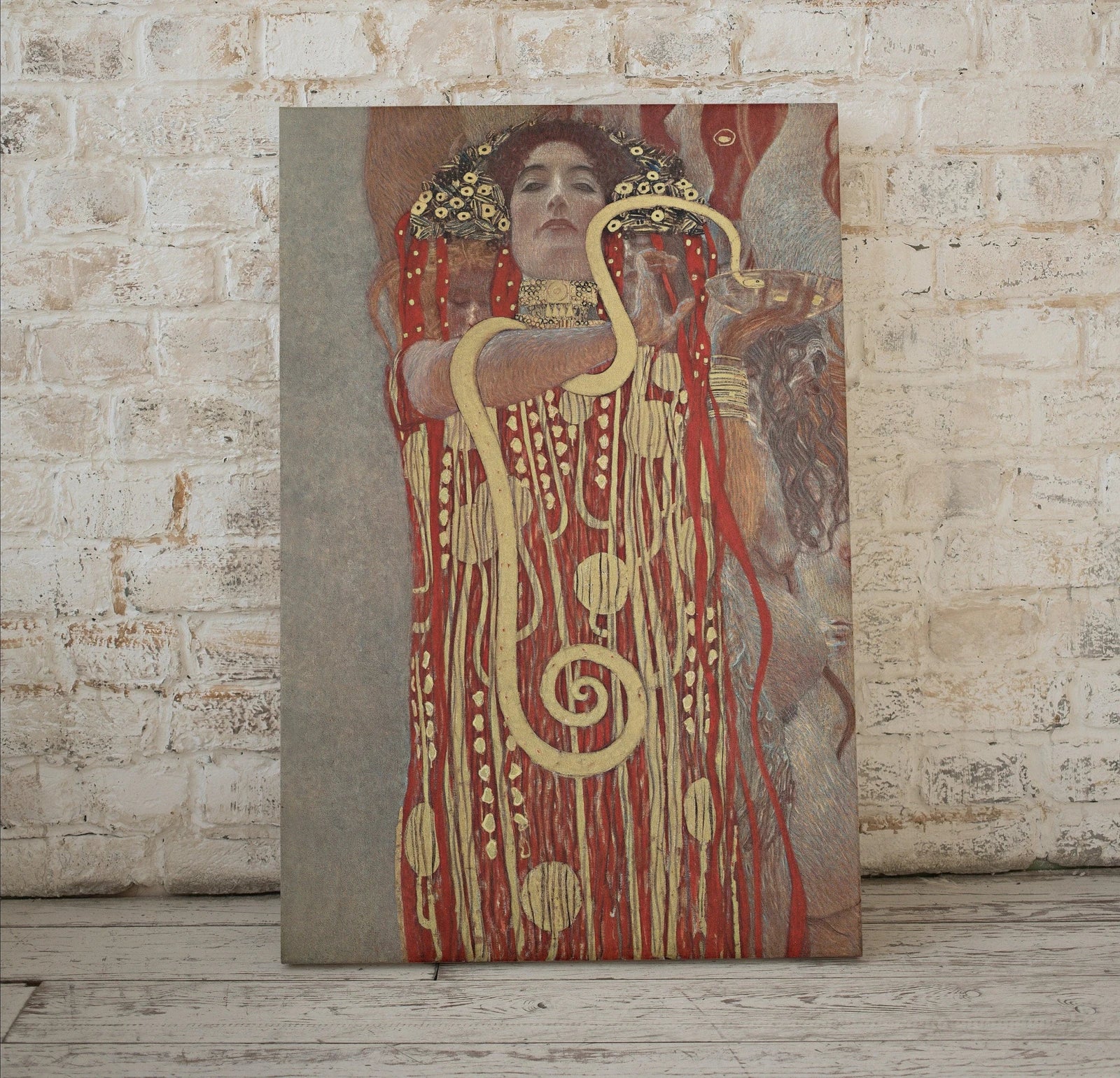 Second included artwork preview from Gustav Klimt Hygieia Ancient Greek Mythology Art Vintage Painting. Downloadable Famous Greek Goddess Art Nouveau Poster. Klimt Printable Art featuring various scenes.