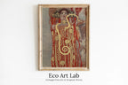 Framed view of Gustav Klimt Hygieia Ancient Greek Mythology Art Vintage Painting. Downloadable Famous Greek Goddess Art Nouveau Poster. Klimt Printable Art – printable wall art digital download.