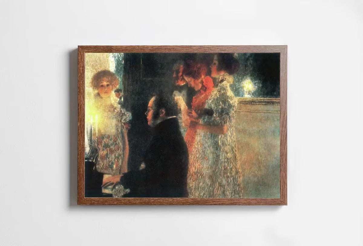 Gustav Klimt Schubert at the Piano Famous Vintage Painting. Instant Download Gustav Klimt Print. Music Wall Art. Printable Vintage Piano Art – Printable Wall Art
