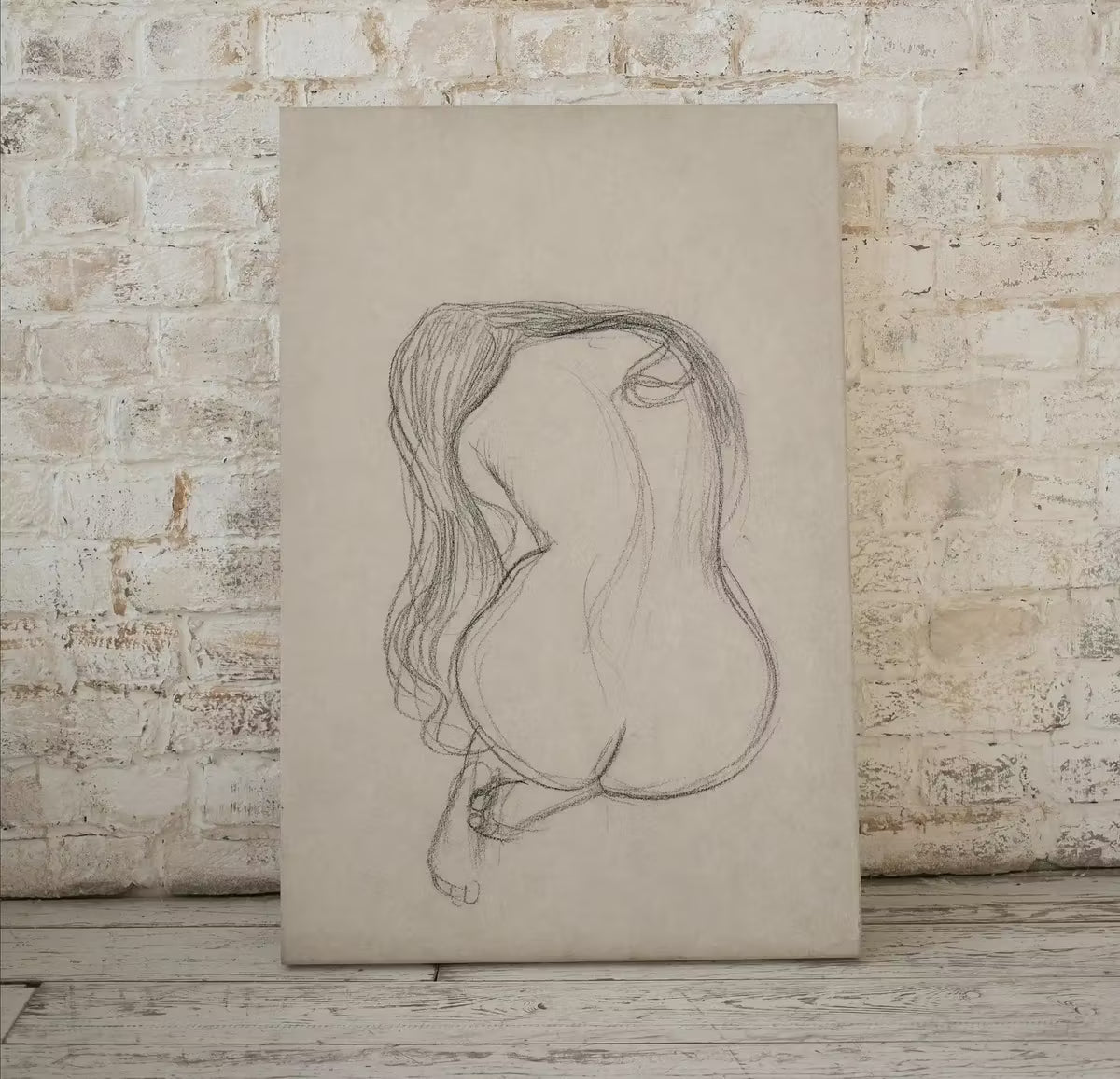 Gustav Klimt Seated Female Nude Line Art Minimalist Print. Printable Wall Art. Instant Download Gustav Klimt Print. Female Figure Art Print – Printable Wall Art