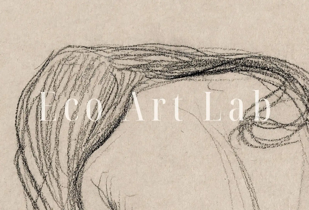 Second included artwork preview from Gustav Klimt Seated Female Nude Line Art Minimalist Print. Printable Wall Art. Instant Download Gustav Klimt Print. Female Figure Art Print featuring various scenes.