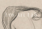 Second included artwork preview from Gustav Klimt Seated Female Nude Line Art Minimalist Print. Printable Wall Art. Instant Download Gustav Klimt Print. Female Figure Art Print featuring various scenes.