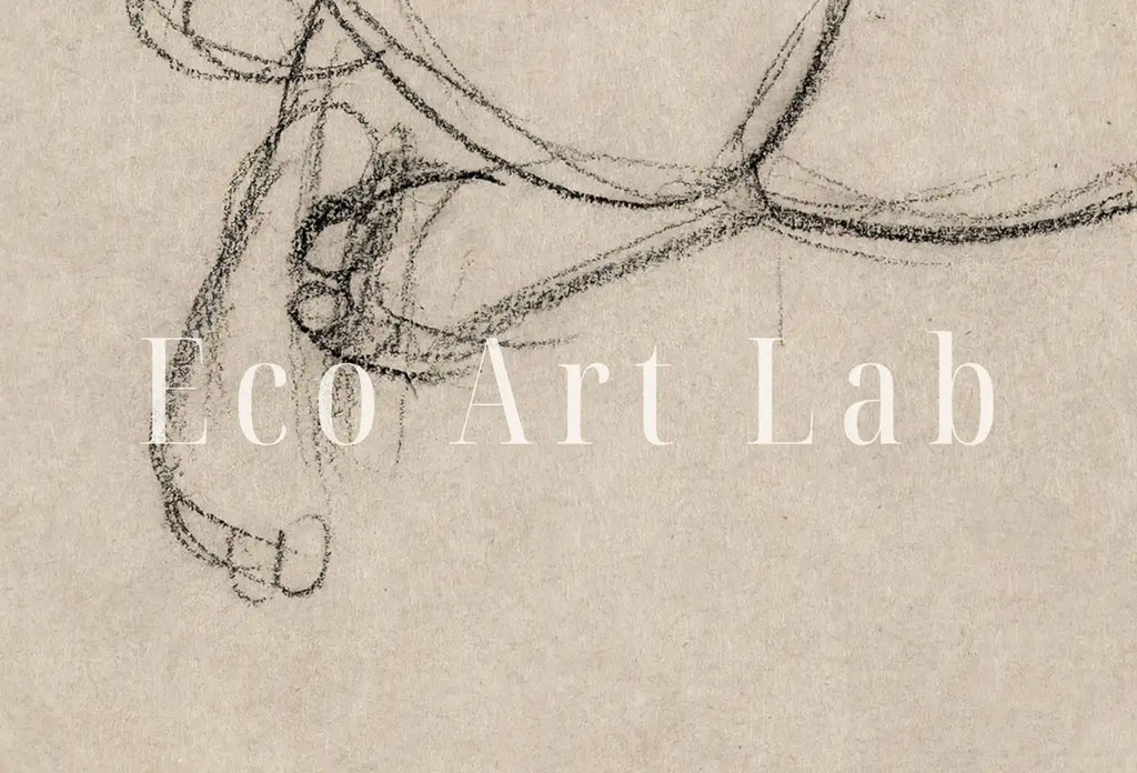 Detail view of artwork from Gustav Klimt Seated Female Nude Line Art Minimalist Print. Printable Wall Art. Instant Download Gustav Klimt Print. Female Figure Art Print. (variation 2)