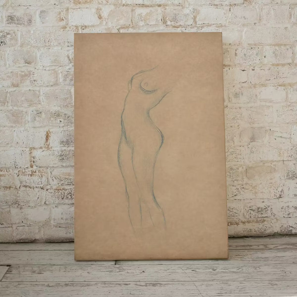 Gustav Klimt Standing Female Nude Line Art Minimalist Print. Printable Wall Art Instant Download Gustav Klimt Print. Female Figure Art Print – Printable Wall Art