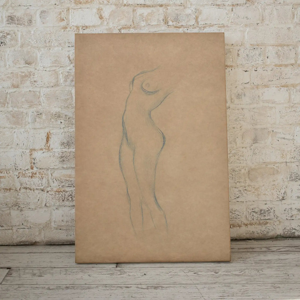 Second included artwork preview from Gustav Klimt Standing Female Nude Line Art Minimalist Print. Printable Wall Art Instant Download Gustav Klimt Print. Female Figure Art Print featuring various scenes.