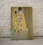 Detail view of artwork from Gustav Klimt "The Kiss" Famous Painting Printable Wall Art. Instant Download Gustav Klimt Print. Vintage Romantic Poster. Art Nouveau Print. (variation 1)