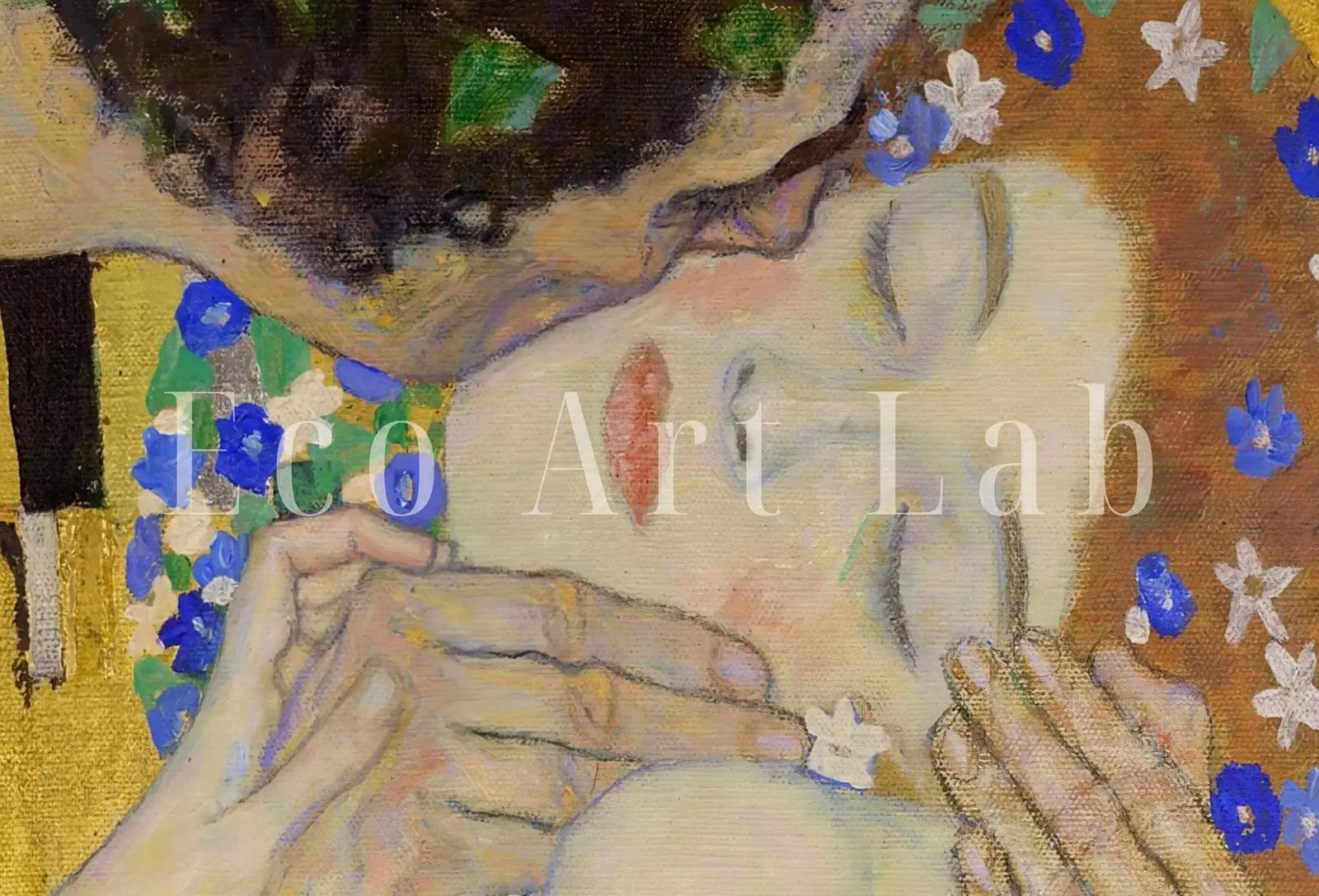 Second included artwork preview from Gustav Klimt "The Kiss" Famous Painting Printable Wall Art. Instant Download Gustav Klimt Print. Vintage Romantic Poster. Art Nouveau Print featuring various scenes.