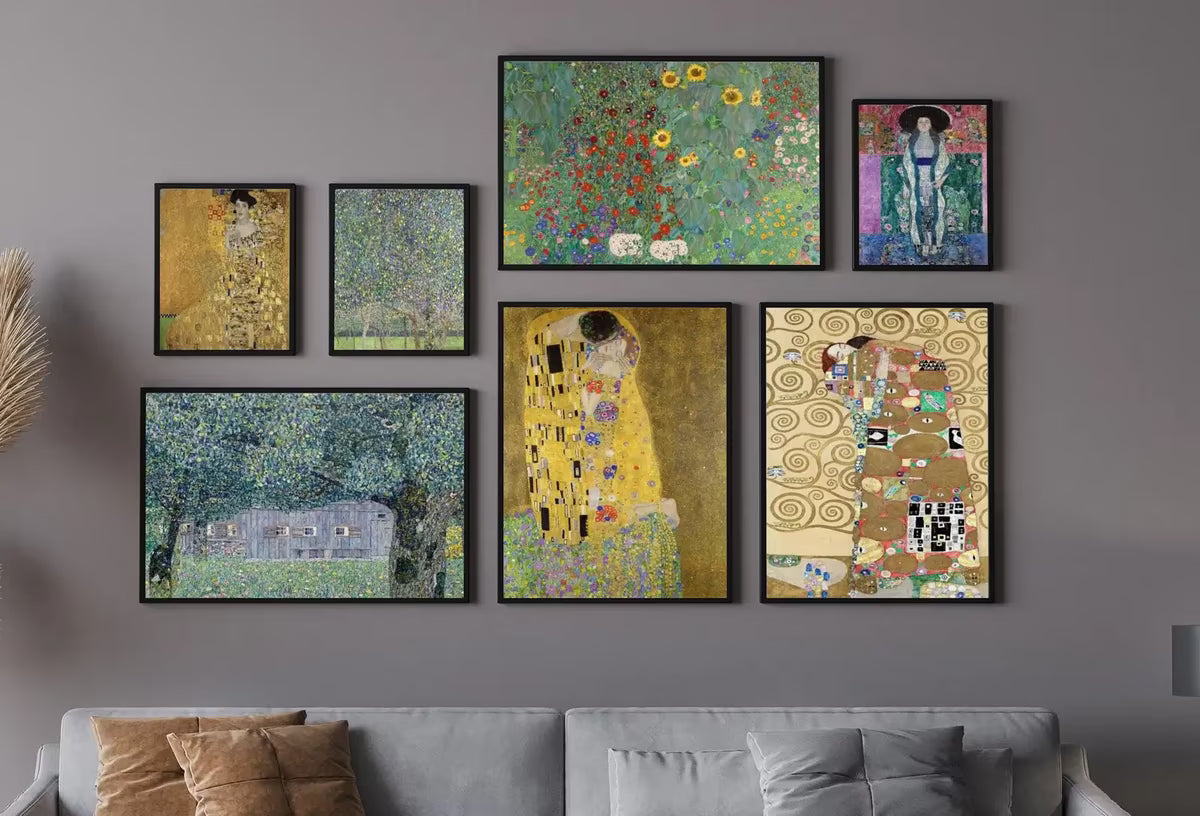 Gustav Klimt Wall Print SET. Gallery Wall Set Klimt Prints Set of 7. Famous Paintings Collection Fine Art Prints. Art Nouveau Posters #1 – Printable Wall Art Set