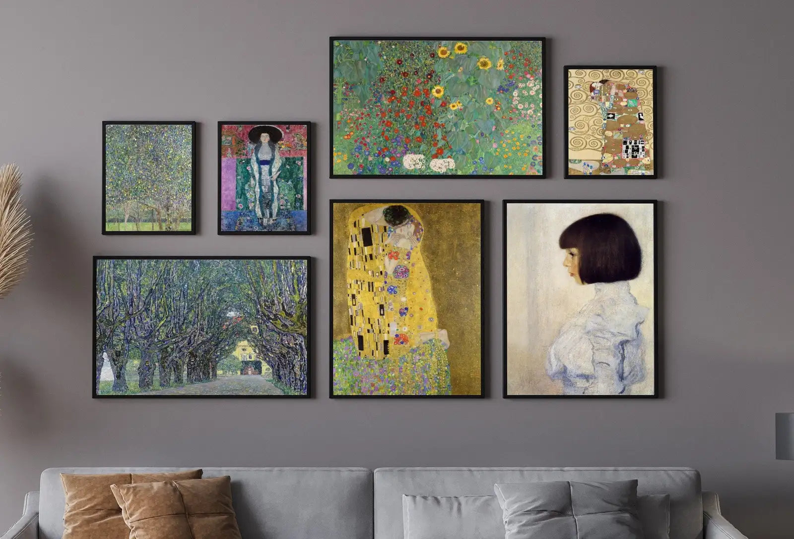 Ensemble d’arts muraux de Gustav Klimt. Ensemble de galerie murale, ensemble de 7 impressions de Klimt. Collection de peintures célèbres, impressions d’art raffiné. Affiches Art Nouveau #2