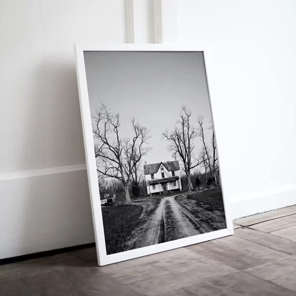 Halloween Abandoned Haunted House Print. Halloween Printable Wall Art. Scary Halloween Painting. Instant Download Art Print. Fall Decor – Printable Wall Art