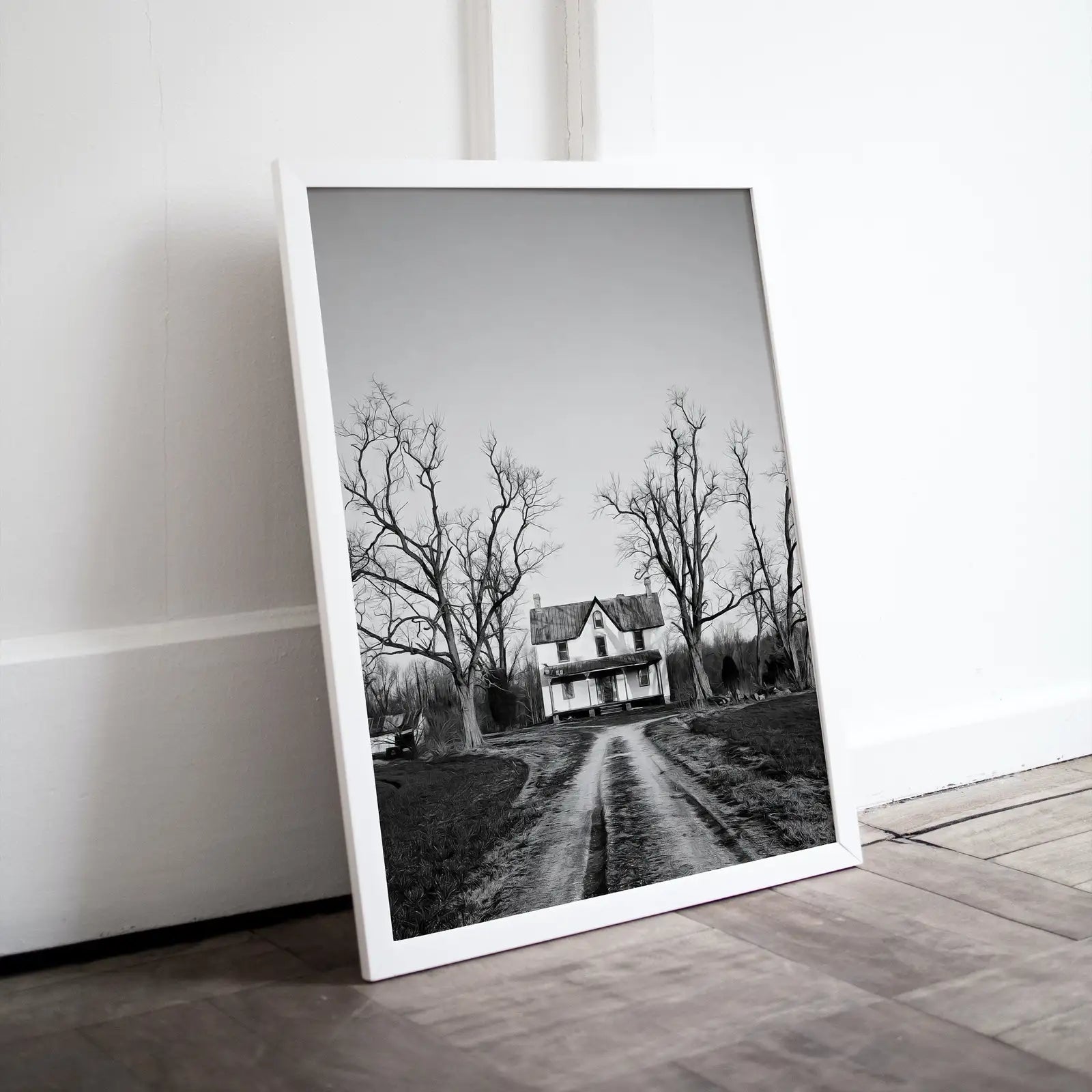 Included artwork preview showing first selection of artworks from Halloween Abandoned Haunted House Print. Halloween Printable Wall Art. Scary Halloween Painting. Instant Download Art Print. Fall Decor.