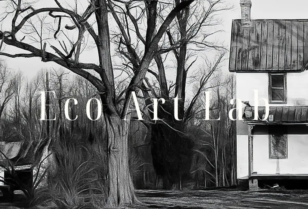 Detail view of artwork from Halloween Abandoned Haunted House Print. Halloween Printable Wall Art. Scary Halloween Painting. Instant Download Art Print. Fall Decor. (variation 2)