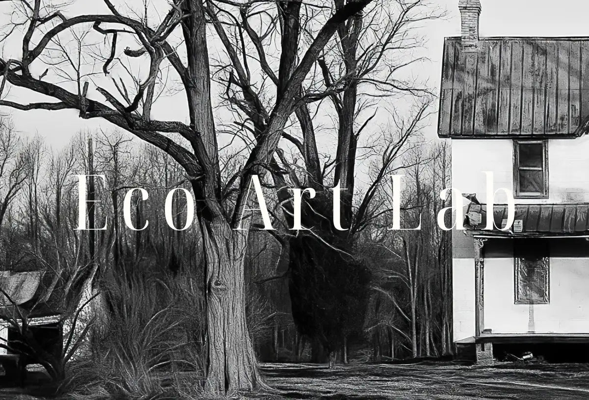 Detail view of artwork from Halloween Abandoned Haunted House Print. Halloween Printable Wall Art. Scary Halloween Painting. Instant Download Art Print. Fall Decor. (variation 2)