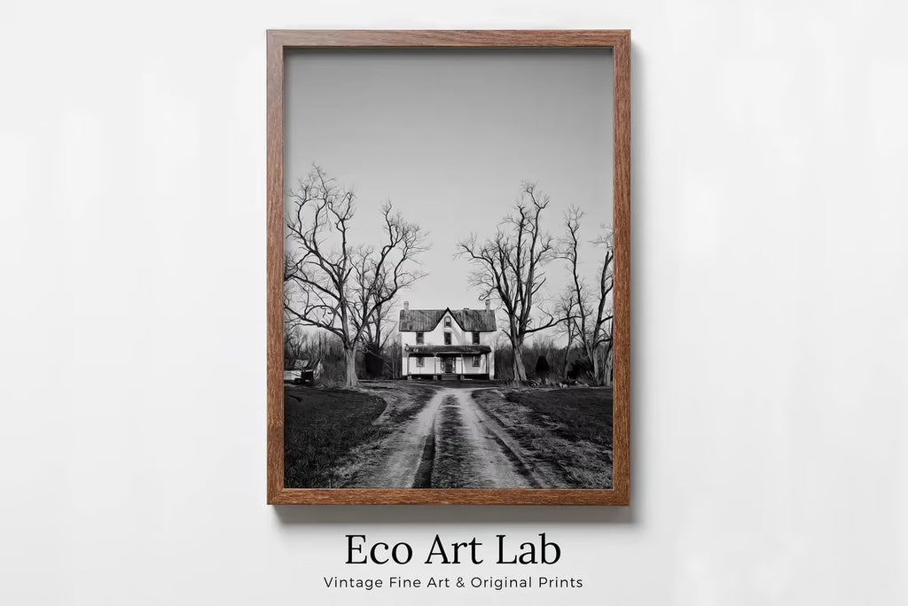 Halloween Abandoned Haunted House Print. Halloween Printable Wall Art. Scary Halloween Painting. Instant Download Art Print. Fall Decor – Printable Wall Art