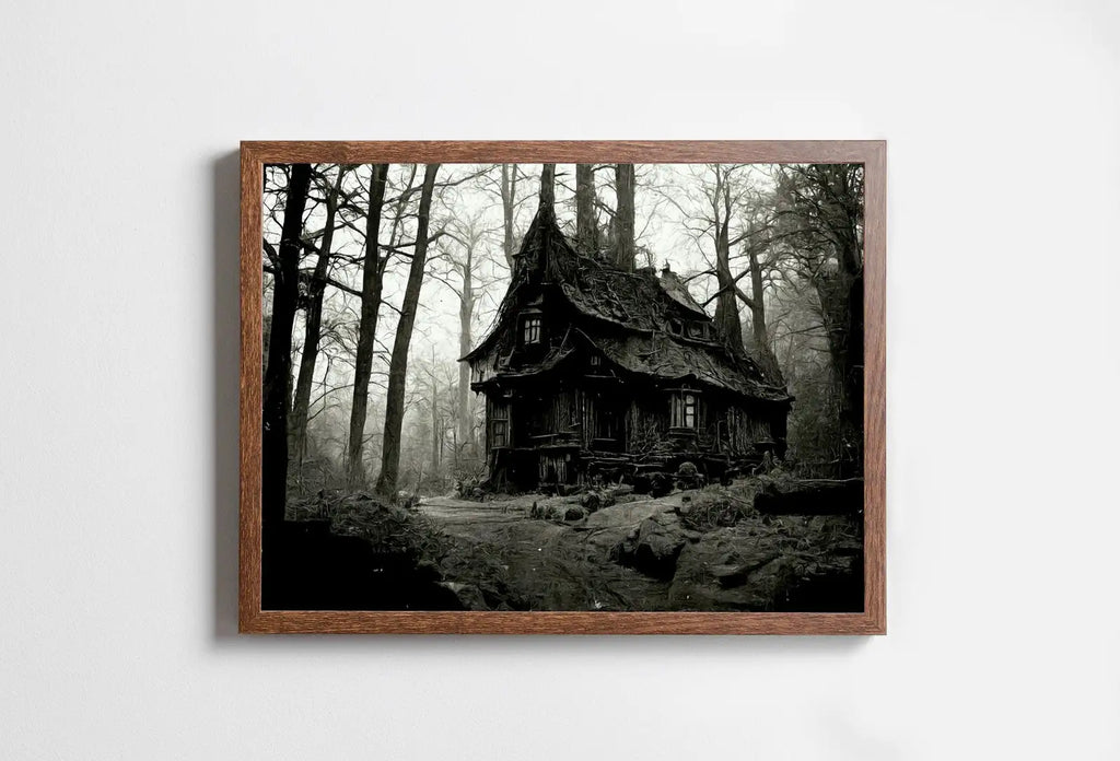 Included artwork preview showing first selection of artworks from Haunted Abandoned House Halloween Print. Halloween Printable Wall Art. Scary Halloween Painting. Instant Download Art Print. Fall Decor.
