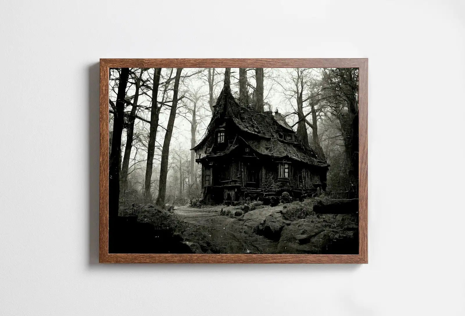 Included artwork preview showing first selection of artworks from Haunted Abandoned House Halloween Print. Halloween Printable Wall Art. Scary Halloween Painting. Instant Download Art Print. Fall Decor.