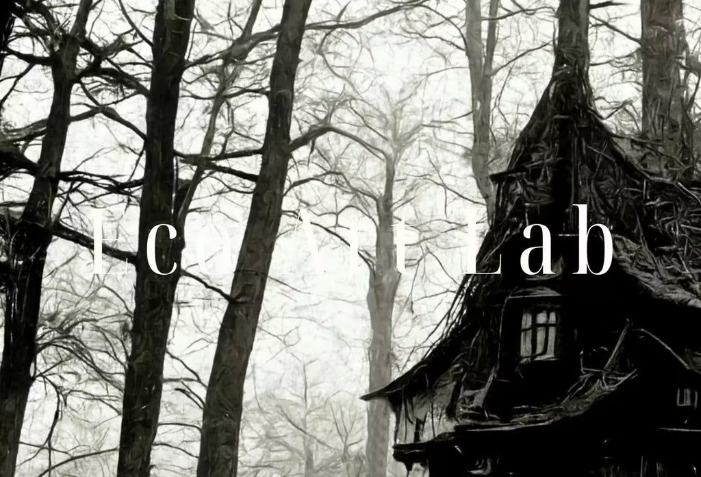 Haunted Abandoned House Halloween Print. Halloween Printable Wall Art. Scary Halloween Painting. Instant Download Art Print. Fall Decor – Printable Wall Art