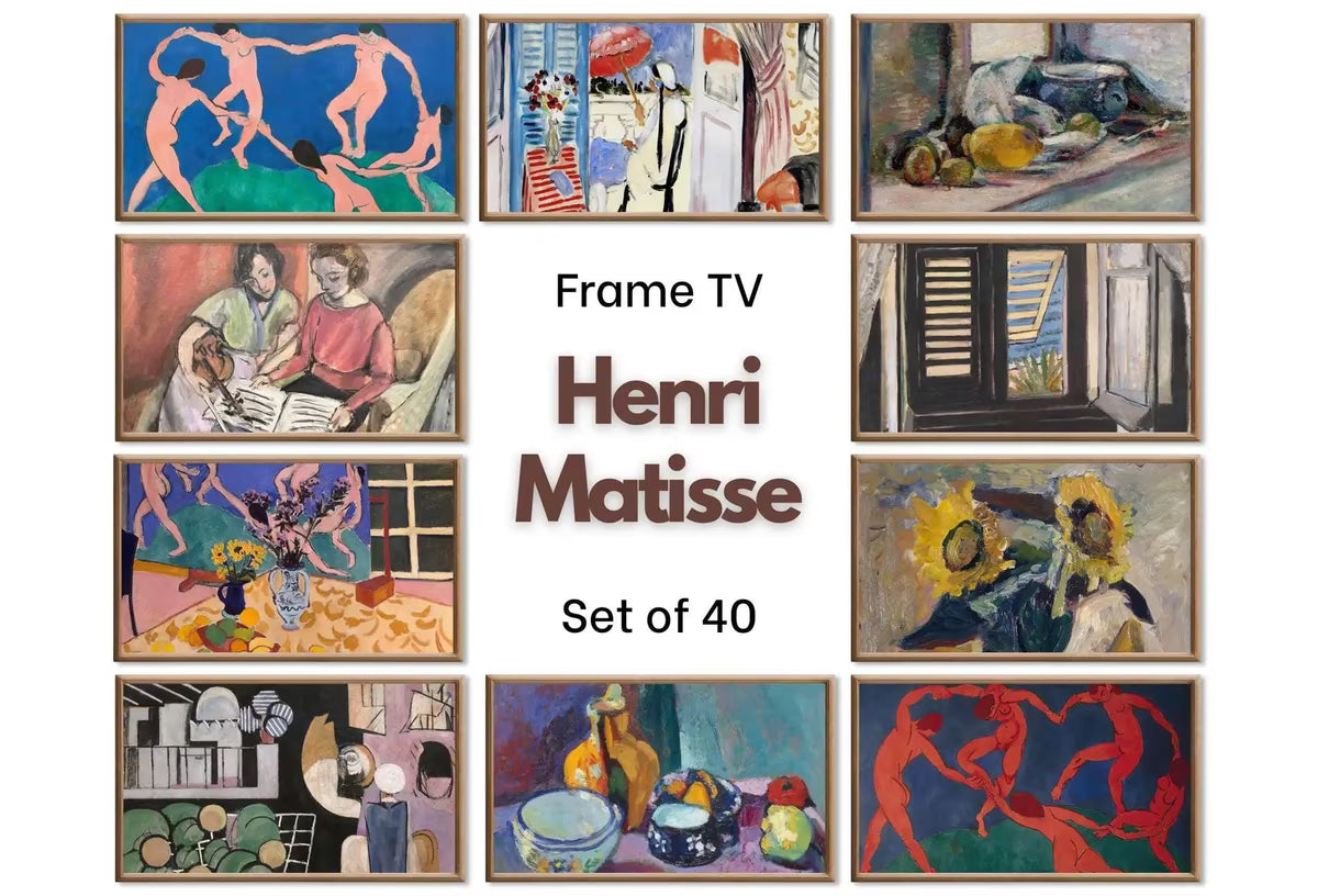 Henri Matisse Frame TV Art - Fauvism Paintings Samsung Frame Art - Digital Wall Art Collection - Colorful Wall Art- Instant Download – Frame TV Art Set